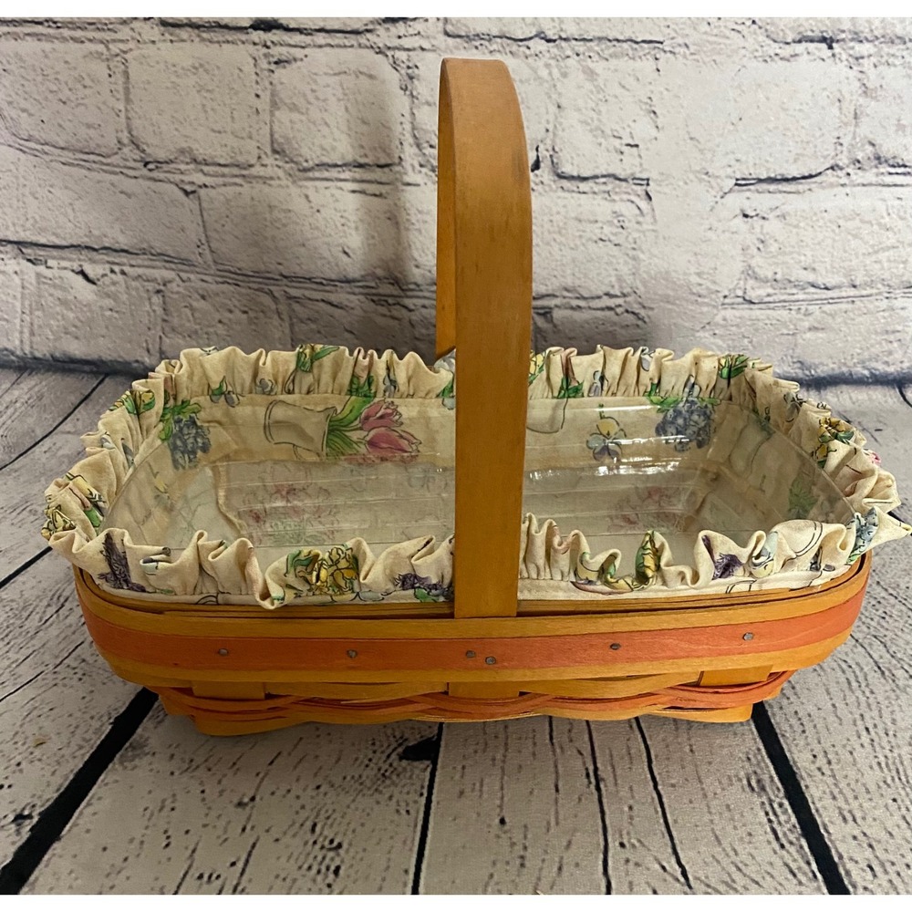 Longaberger 2000 Mother's Day Early Blossoms Basket & Liner Garden Spring Easter